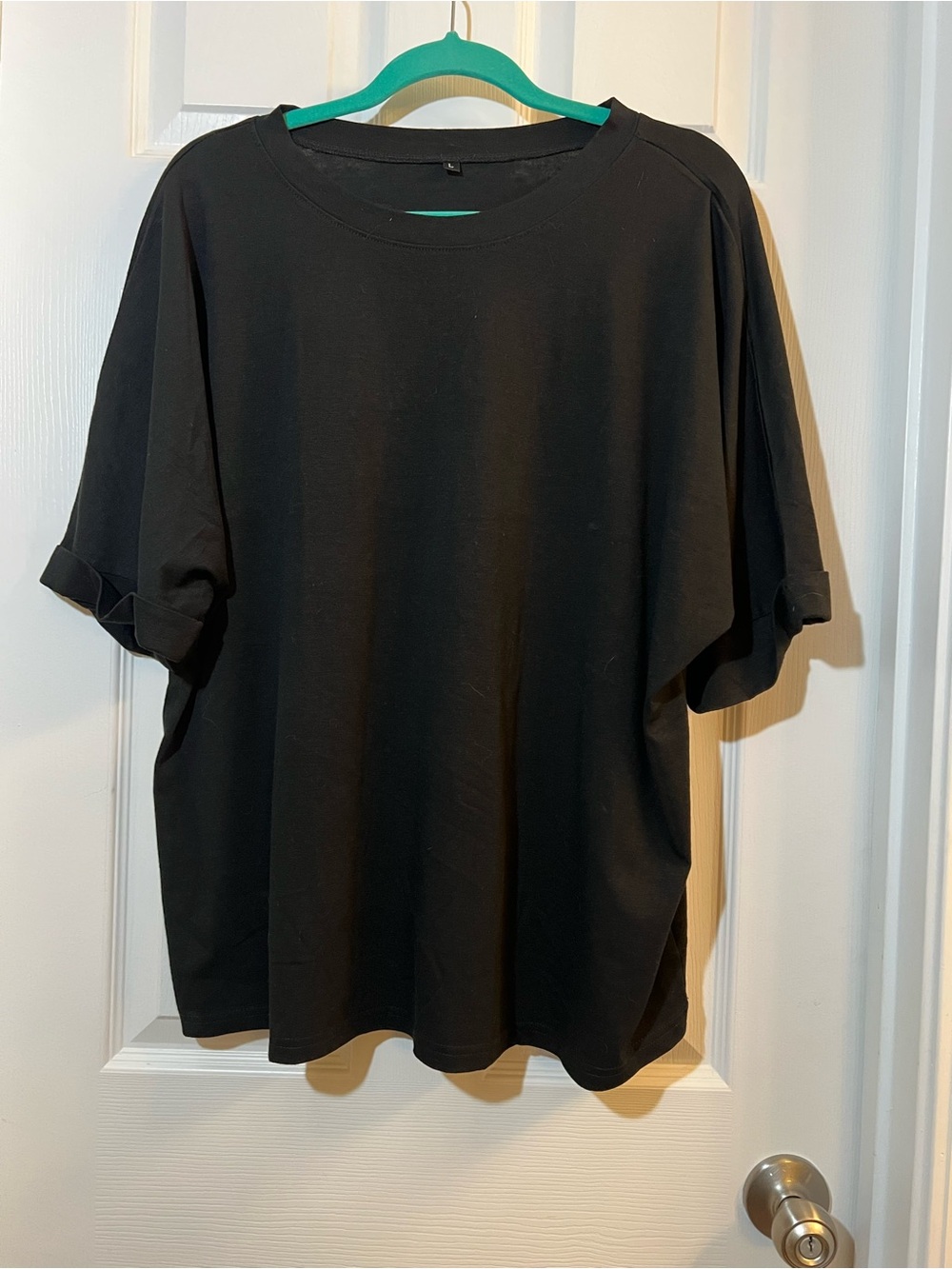 🦋 NWOT  Women's Relaxed oversized Black Tunic Tee size large